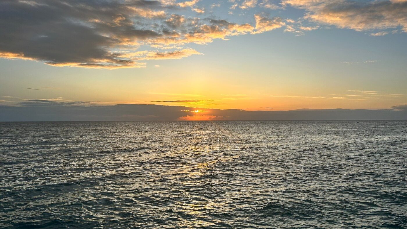 Sunset over the open Indian Ocean