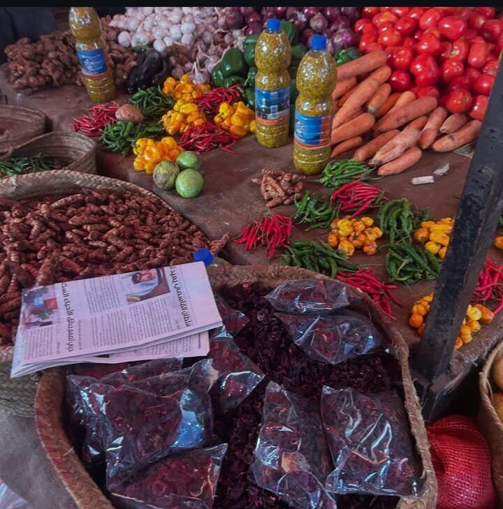 Spice and chili market stall near the Old Fort in Stone Town